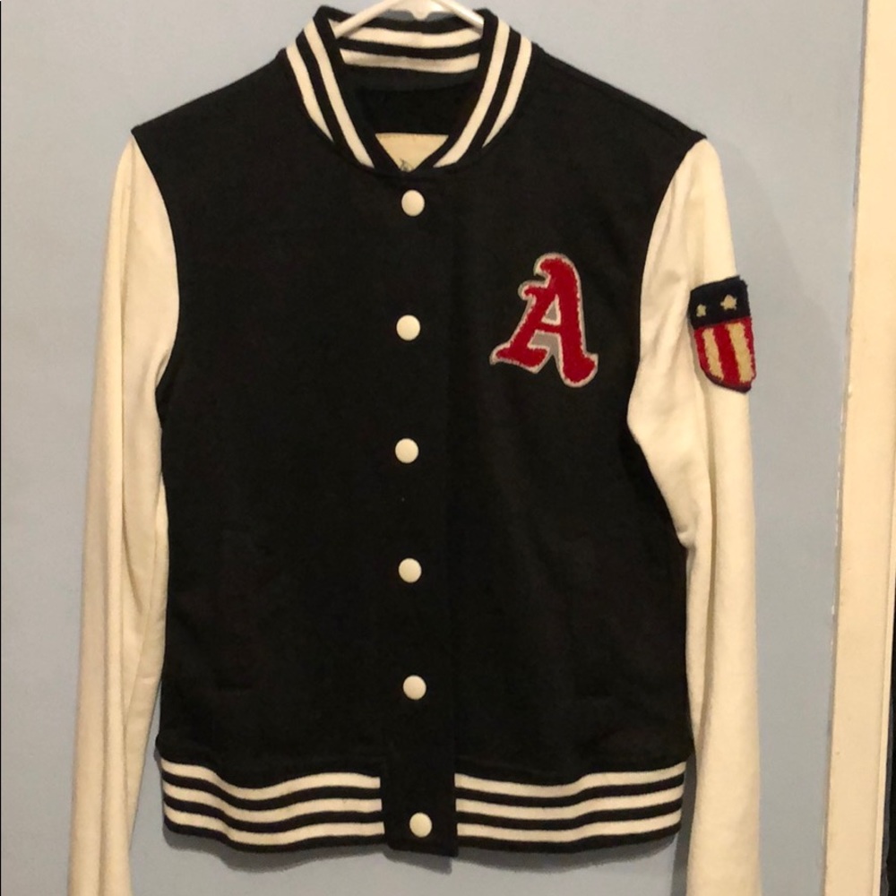 Black Letterman Jacket